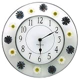 Westclox Blue/Yellow Daisy Glass