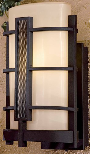 Minka Outdoor 72042-A66-PL, Lumiere De Ville Outdoor Wall Sconce Lighting, 13w Fluorescent, Black