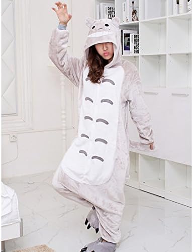 Cute Animal My Neighbor Totoro Unisex Onesies Pajamas Lovely Cosplay Costume Homewear for men women Lounge Wear Kawaii sleepwear (XL)
