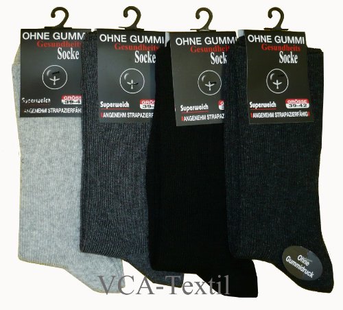 8 Paar Herren Diabetiker Socken, Ohne Gummibund, 