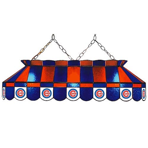 Imperial Chicago Cubs Licensed 40-Inch Rectangular Stained Glass Billiard Table Light