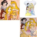 DISNEY PRINCESS T SHIRT TEE Rhinestones Glitter Five Princesses Snow White Aurora Rapunzel Belle Cinderella
