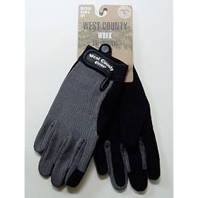 Mens West County Garden Gloves Grey Black Large from Garden Gloves
