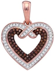 0.25CTW-DIA HEART PENDANT