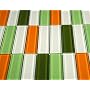 Glass Mosaic Tile green white orange for kitchen bathroom backsplash pool spa bar AC356 20 sheets