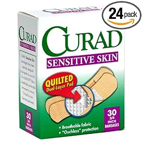 Curad Sensitive Skin Bandages, 30 bandages (Case pack of 24)