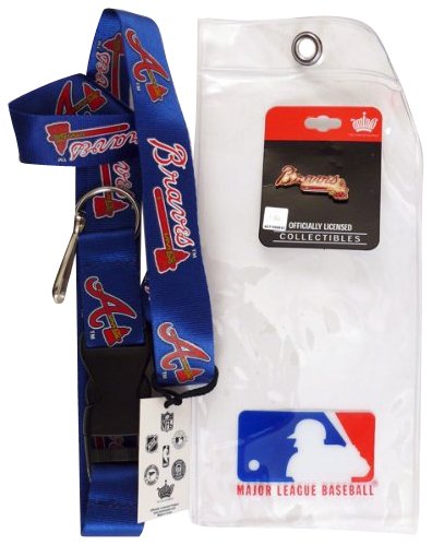 Atlanta Braves Lanyard with Ticket Holder and Logo Pin