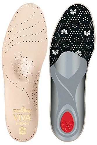 Pedag Viva High Semi-Rigid Support for High Arches with Metatarsal Pad and Heel Cushion, Leather, Tan, Us W8/EU 38