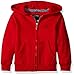 Nautica Little Boys Fleece Full Zip Hoodie with Pouch Pocket, Red Rouge, 2T