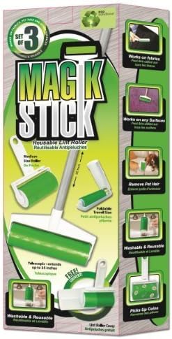 As Seen On TV Sticky Master Magic Stick Lint Remover 3 Piece Set Super Sticky Reusable Washable Rollers by Home Innovations