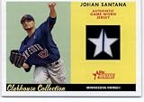 2007 Topps Heritage Clubhouse Collection Relics #JSA Johan Santana JSY - Minnesota Twins (Piece of Authentic Game-Worn Jersey) (Baseball Cards)