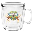 Colorful Caribbean Crab 12 oz Insulated Coffee Mug, Clear