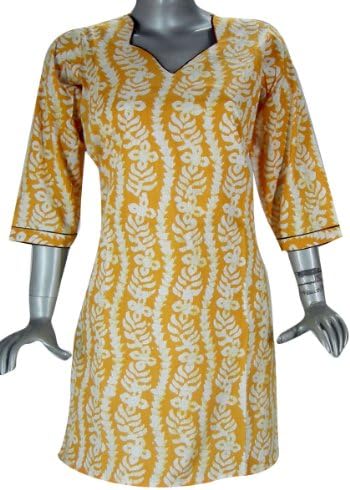 Women Kurta Top Printed India Clothing - Length 36" , Bust 41" (XL)