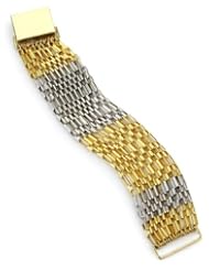 Lee Angel "Valerie" Mini Box Link Multi-Colored Chain Gold and Silver Bracelet