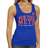 MLB New York Mets Ladies Line Up Tank Top - Royal Blue (X-Small)