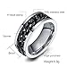 FANSING Jewelry Mens 8mm Black Spinner Chain Design Stainless Steel Ring (13)