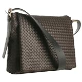 Bottega Veneta Woven Brown Leather Messenger Bag 161314 V7781 1375 by Travel Gear