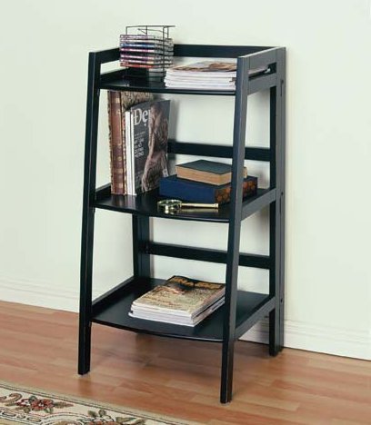 Powell "Antique Black" with Sand Through Terra Cotta Small Bookcase