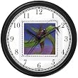 Cricket on Leaf - from Hush Little Baby by Artist: Sylvia Long Wall Clock by WatchBuddy Timepieces (Hunter Green Frame)