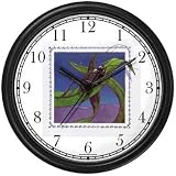 Cricket on Leaf - from Hush Little Baby by Artist: Sylvia Long Wall Clock by WatchBuddy Timepieces (Hunter Green Frame)