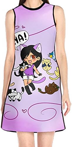 SEHE Women's Aphmau And Cats Sleeveless Dress