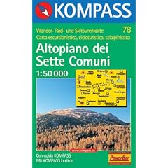 Altopiano dei Sette Comuni: Bassano e Monte Grappa. Carta escursioni, bike e sci alpinismo. Wander-, Rad- und Skitourenkarte. 1.50.000