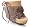 Tan Suede/Brown Rabbit Fur