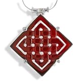 Sterling Silver Carnelian Celtic Design and Rainbow Moonstone Pendant with Snake Chain By Sajen, 18
