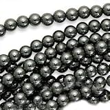 Hematite 6mm Round Beads Metallic Gray / 16 Inch Strand