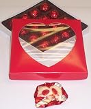 Scott's Cakes 1 lb. White Chocolate Covered Cherries in a Heart Box