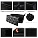 CoZroom Folding Storage Foot Rest Bench Made of Faux Leather -Foldable Large Capacity for Shoes Magazines Toys with Buttons 30x15x15 inch Color Black