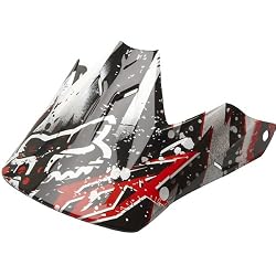 Fox Racing Riot Visor Men's V3 MX Motorcycle Helmet Accessories - Black/Red
