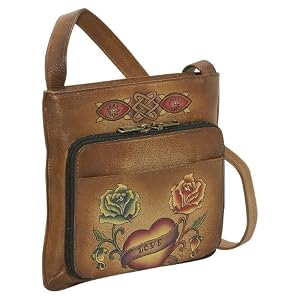 Buy Anuschka Slim Shoulder Organizer - Tattoo Rose Chocolate by var goTwisterProductImageStrings = new Object();goTwisterProductImageStrings['prodImageNotAvailTextNoColor'] = 