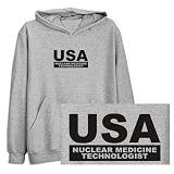 SWEATSHIRT HEATHER GRAY " USA NUCLEAR MEDICINE TECHNOLOGIST " Large