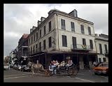 New Orleans (Horse, Cars) Black Wood-Mounted Art Poster Print - 13" X 19"