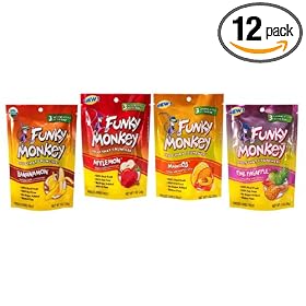 Funky Monkey Snacks Variety Pack, 1.0 Ounce Bags (Pack of 12) by Funky Monkey Snacks