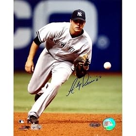 Click here to buy Steiner Sports New York Yankees Andy Phillips Autographed Fielding Away Signed 8X10 Photo.