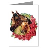 Greeting Cards (20 Pack) Horse And Roses Greeting Cards (20 Pack) Horse And Roses