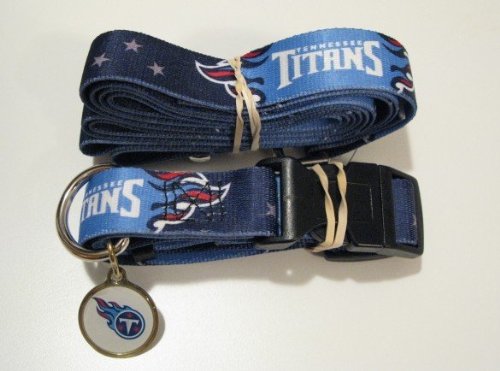 Tennessee Titans Pet Accessories Set - Small (6' Leash, Collar, and ID Tag)