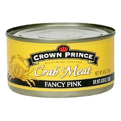 Crown Prince Fancy Pink Crab Meat,  12 - 6-Ounce Cans