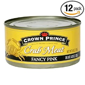 Crown Prince Fancy Pink Crab Meat, 12 - 6-Ounce Cans by Crown Prince