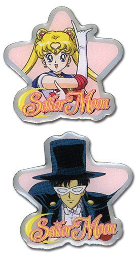 Sailor Moon: Moon and Tuxedo Mask (Kamen) (Set of 2) Pins