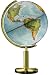 The Quest, 14" Diameter, Illuminated, Blue Ocean, High Column Brass Finish Base