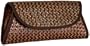 Magid Leaves And Straw Clutch,Brown/Natural,one size