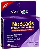 Natrol BioBeads Probiotic Acidophilus, 30 Beads (Pack of 2)