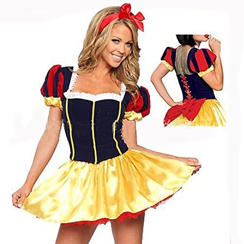 TAILUN Snow White Costume Fancy Party Dress Set Halloween Adult