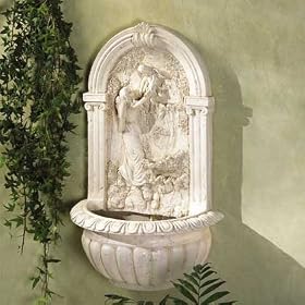 Large Outdoor Angel and Child Garden Wall Water Fountain from Garden Fountains
