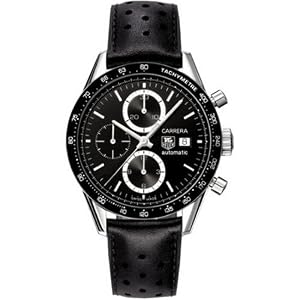 TAG Heuer Men's CV2010.FC6205 Carrera Automatic Chronograph Leather Watch