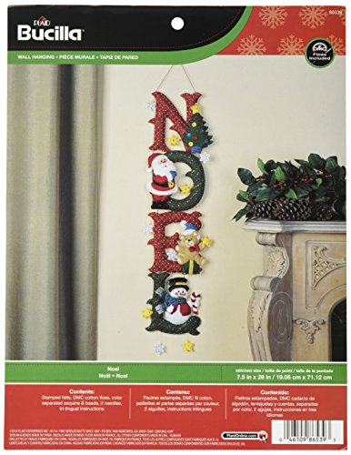 Bucilla Felt Applique Wall Hanging Kit, 7.5 by 28-Inch, 86539 Noel