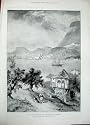 1896 CRETE SUDA BAY ISLAND SHIPS HOUSES MOUNTAINS PRINT